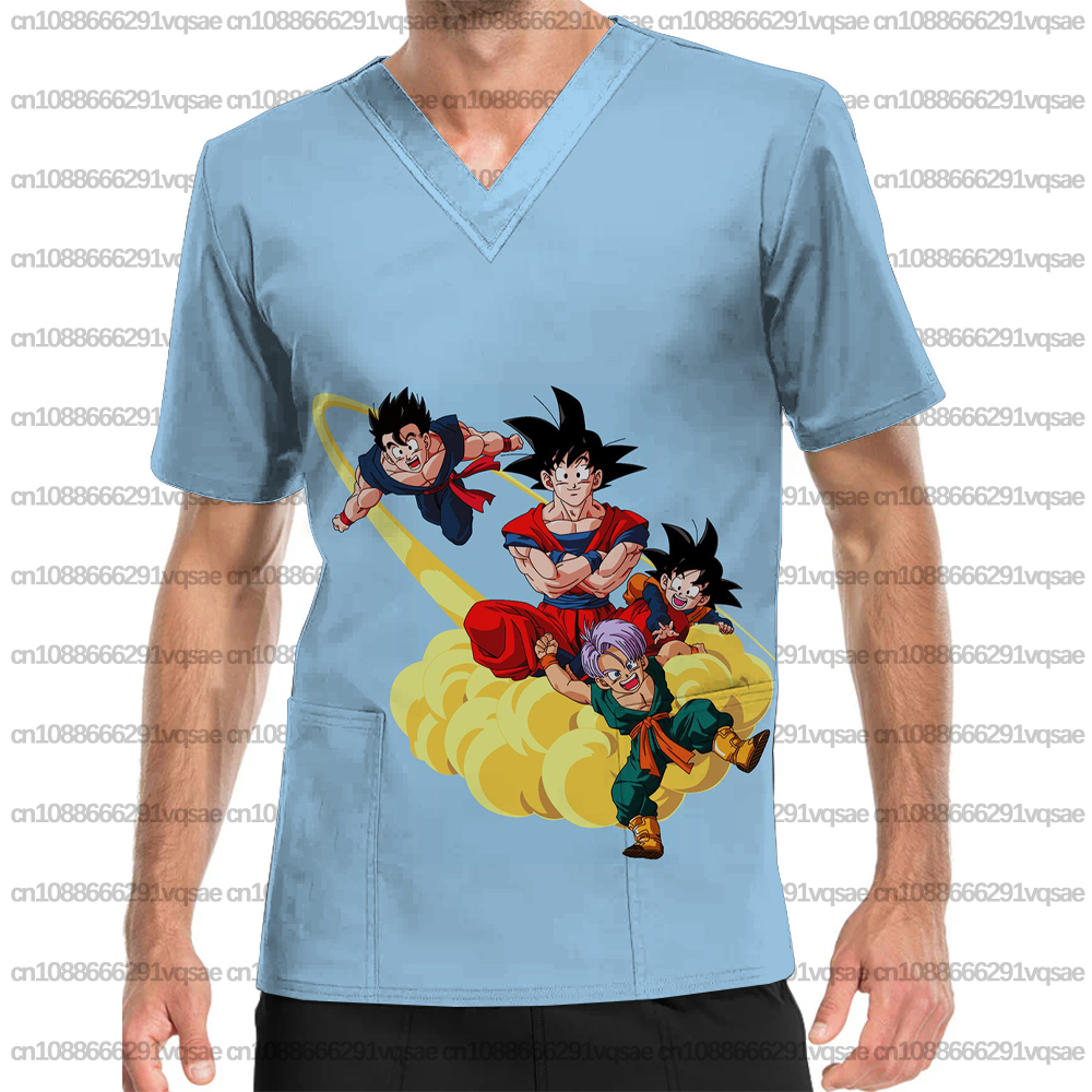 Anime Cosplay Nurse - Summer Cartoon Anime Dragon Ball Print
