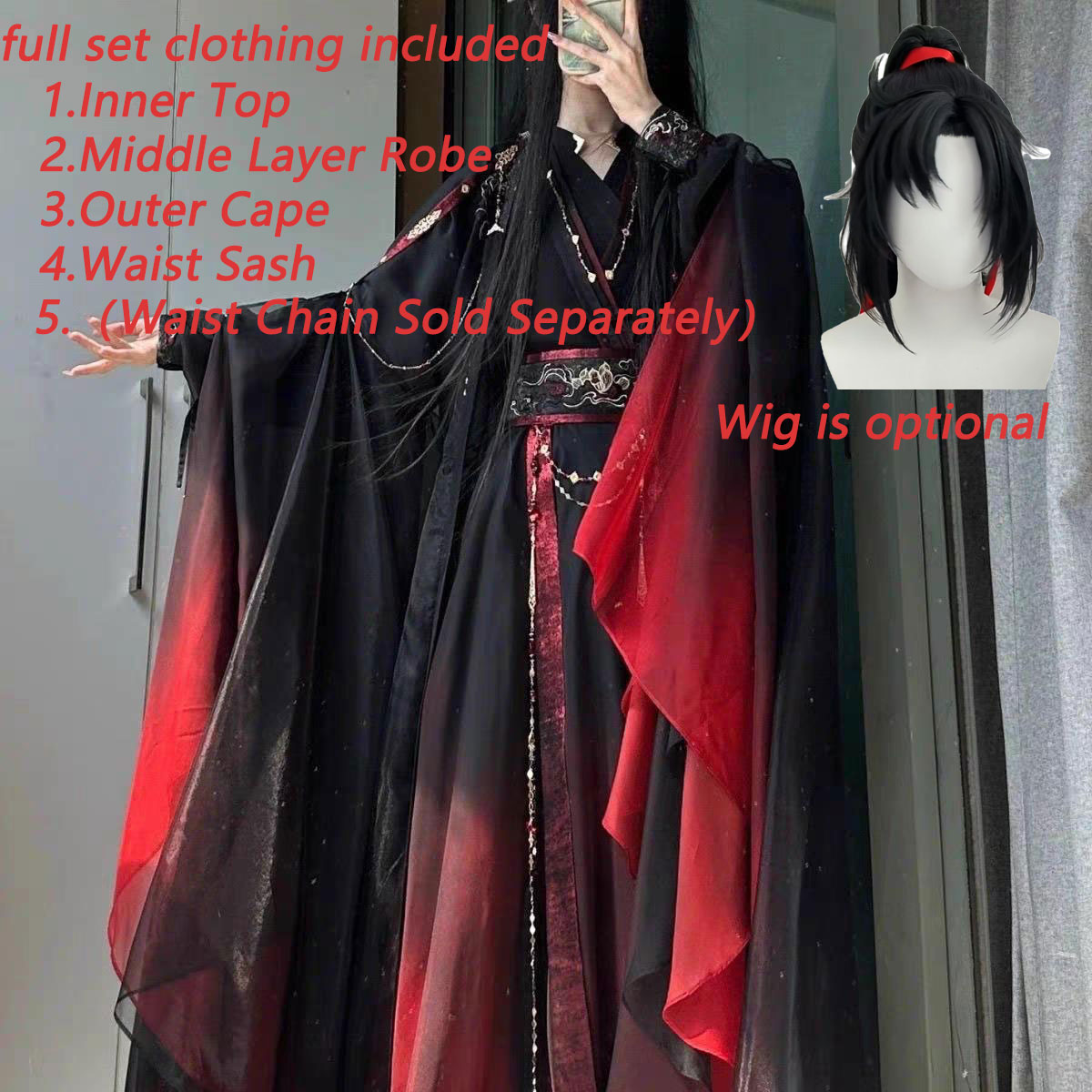 Unisex Ancient Chinese Xianxia - Anime Cosplay Outfit のレビューと価格