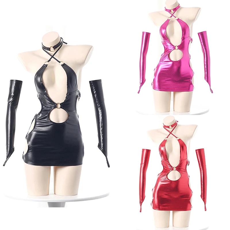 Anime Tight Leather Dress Idol - Anime Cosplay For Girls のレビューと価格