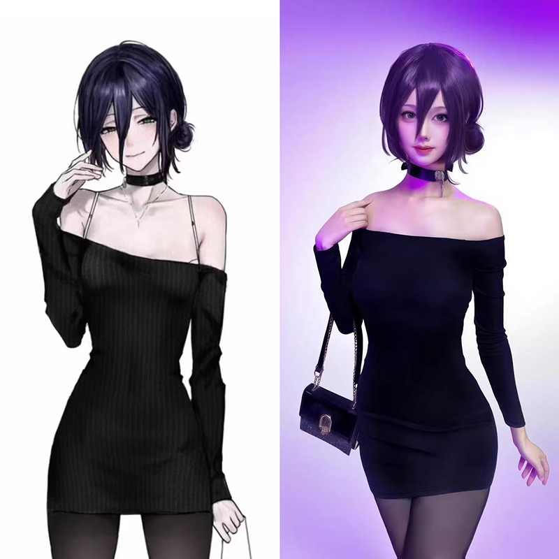 Anime Chainsaw Man Reze Cospla - Anime Cosplay Black Girl のレビューと価格