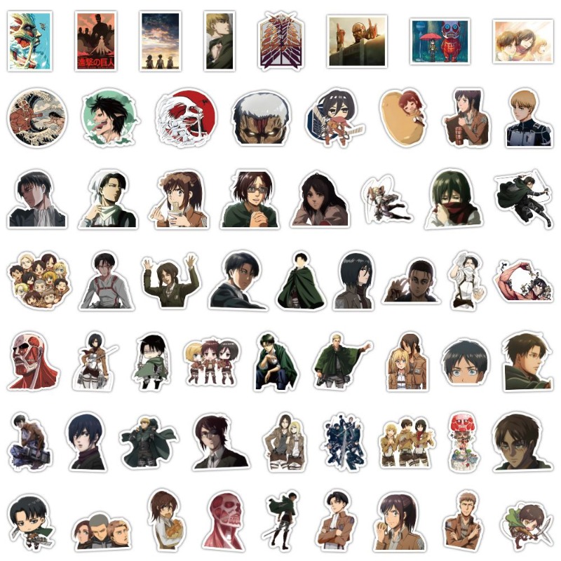 60Pcs Attack on Titan Anime St - Anime Cosplay Cute のレビューと価格