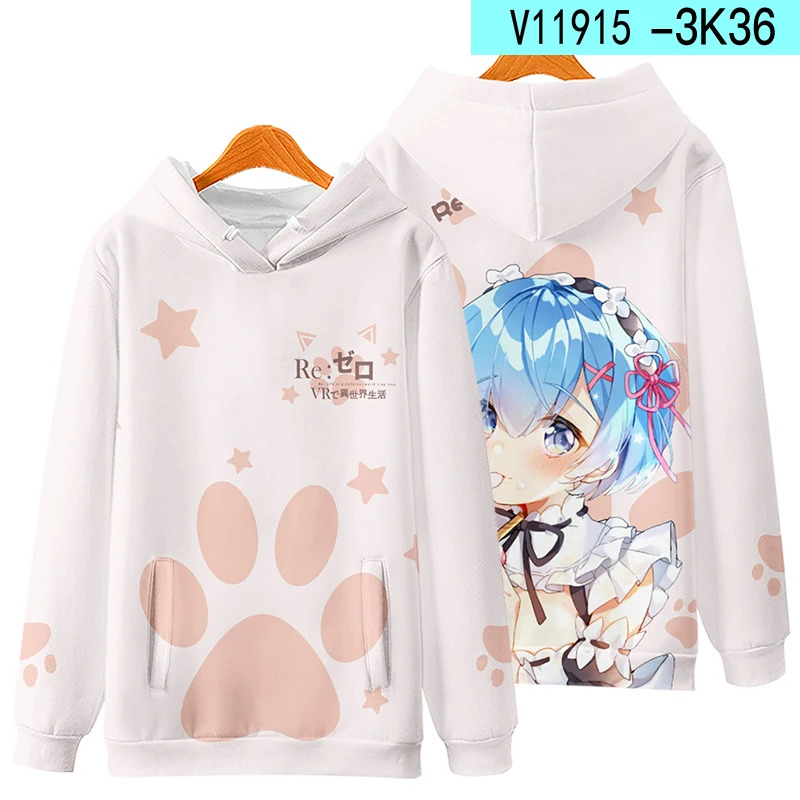 3D Re Zero Cosplay Hoodie Anim - Cosplay Anime Basic のレビューと価格
